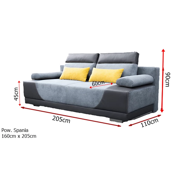 Sofa Girona  - wymiary