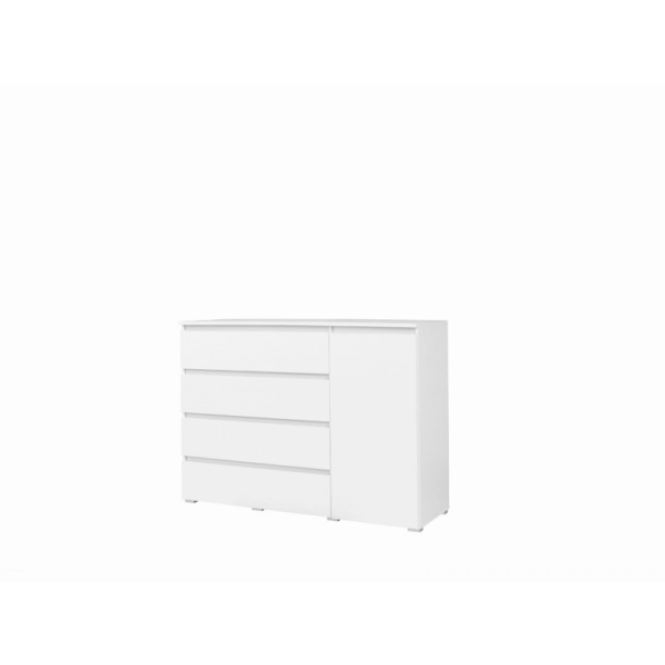 Meble Cosmo - C05 - Komoda 4 szuflady 1 drzwi - biały