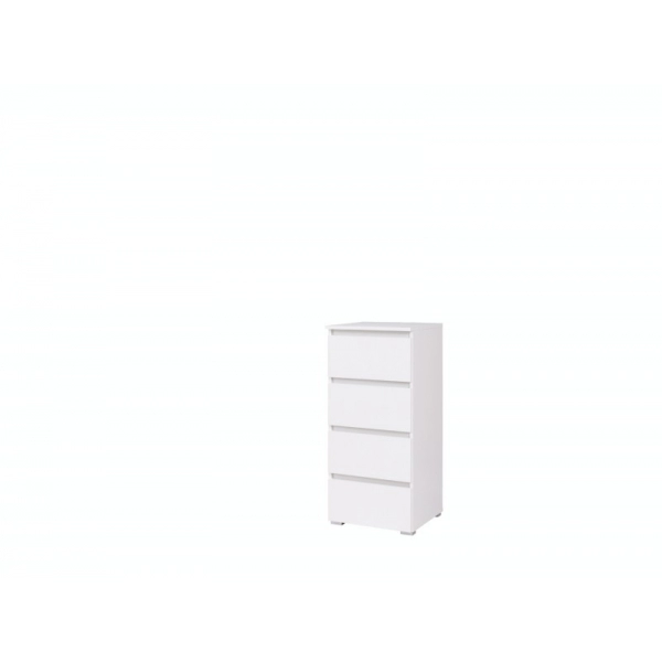 Meble Cosmo - C07 - Komoda wąska 4 szuflady - biały