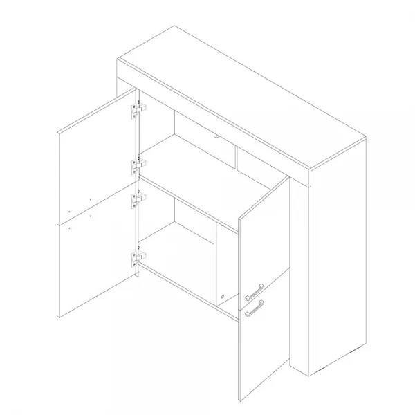 Meble Sky - KOMODA SK120- schemat