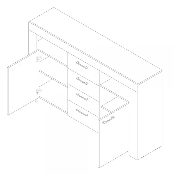 Meble Sky - KOMODA SK155- schemat